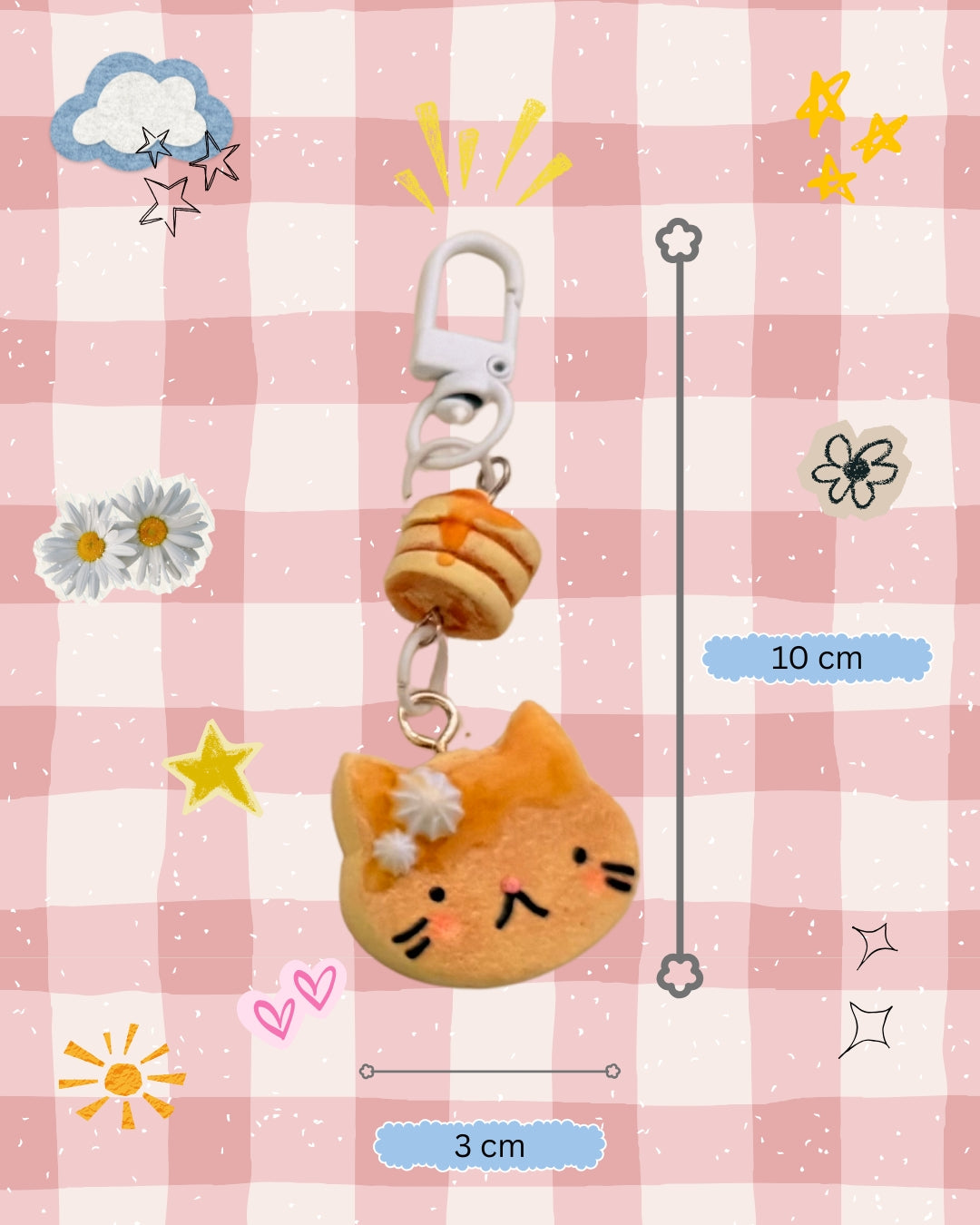 Purrcake with Honey Drizzle (U-shaped white clasp)
